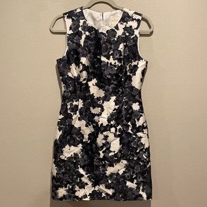 Kate Spade Black and White Floral Midi Dress
